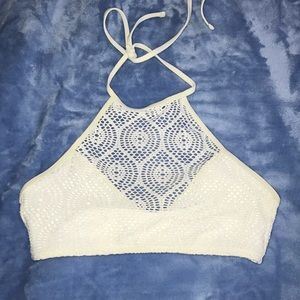 Brand new trendy white bikini top